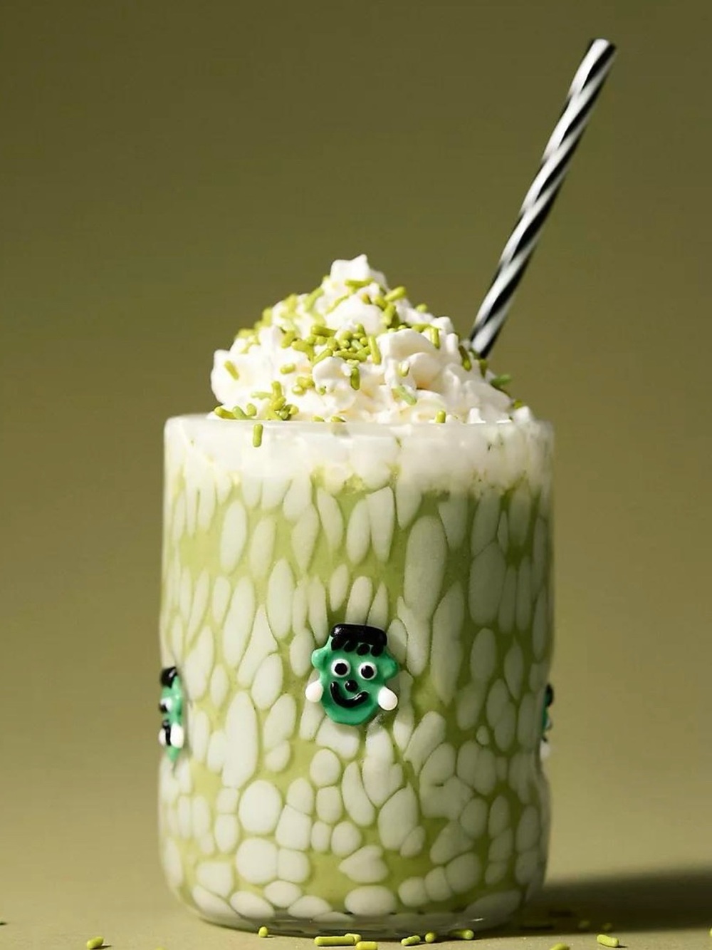 NIB, RARE Anthropologie Icon Juice Glass - Frankenstein